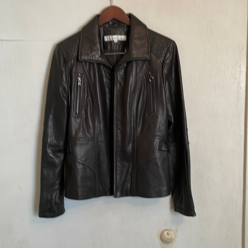 kenneth cole leather jacket large